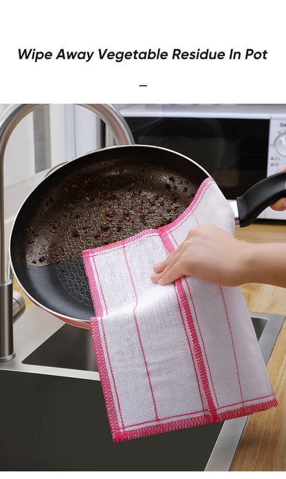20Pcs Kitchen Towels Cotton Dishcloth Super Absorbent Non-stick Oil Reusable Cleaning Cloth Kitchen Daily Dish Towels