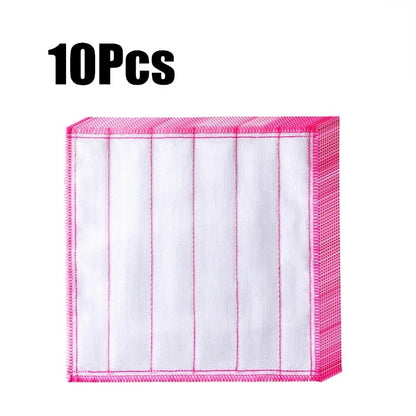 20Pcs Kitchen Towels Cotton Dishcloth Super Absorbent Non-stick Oil Reusable Cleaning Cloth Kitchen Daily Dish Towels