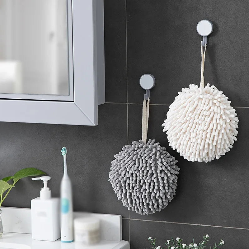 Chenille Hand Towels Kitchen Bathroom Towel Ball With Hanging Loops Quick Dry Soft Absorbent Microfiber Eid Al-Adha Mubarak