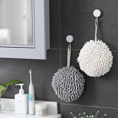Chenille Hand Towels Kitchen Bathroom Towel Ball With Hanging Loops Quick Dry Soft Absorbent Microfiber Eid Al-Adha Mubarak