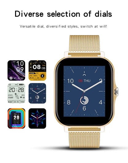 1.83'' Sports Smart Watch Fitness Clock Health Monitor Waterproof Smartwatch Wireless Call Watches for Men Women IOS Xiaomi 2024