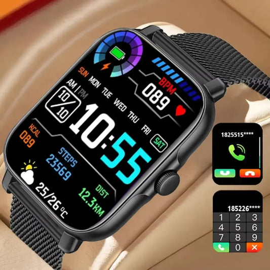 Smart Watch 2025 Bluetooth Call Sleep Heart Rate Health Monitoring GPS Watches for Men Women Sport Fitness Waterproof Smartwatch