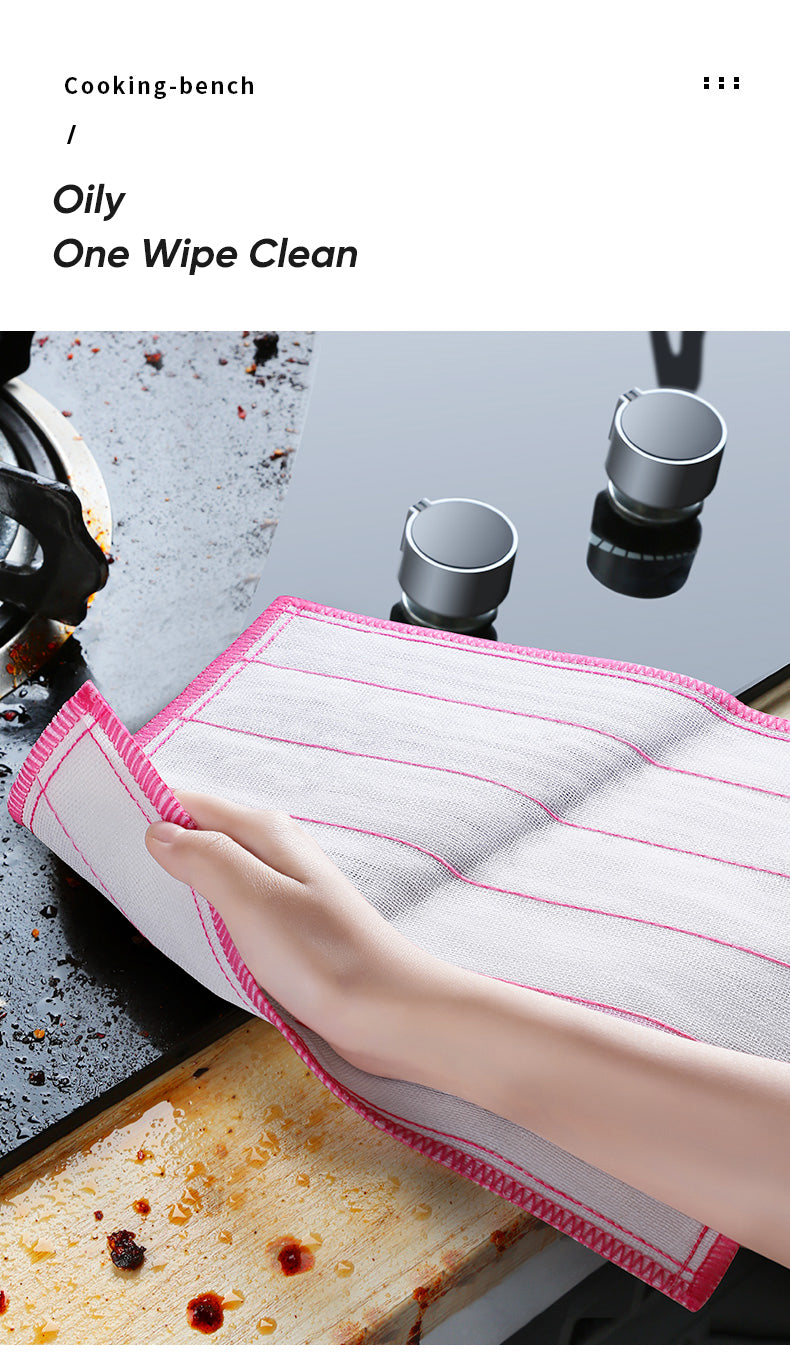 20Pcs Kitchen Towels Cotton Dishcloth Super Absorbent Non-stick Oil Reusable Cleaning Cloth Kitchen Daily Dish Towels
