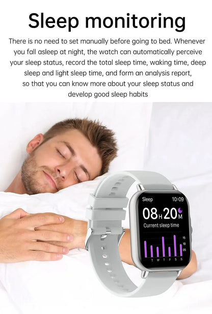 Smart Watch 2025 Bluetooth Call Sleep Heart Rate Health Monitoring GPS Watches for Men Women Sport Fitness Waterproof Smartwatch