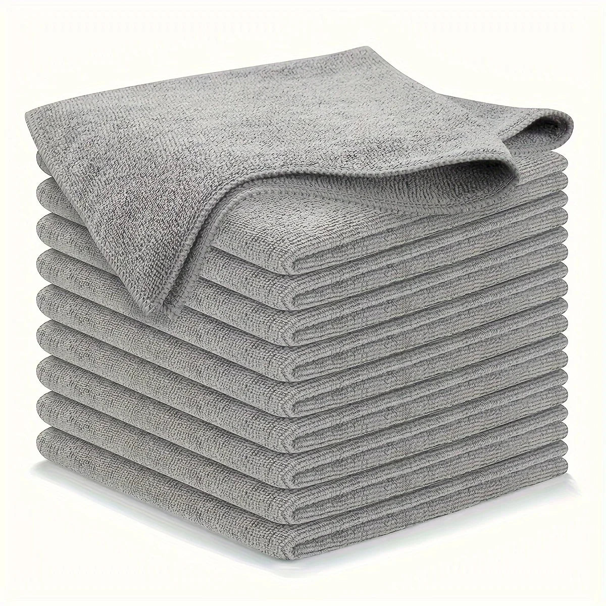 1/5/10pcs Kitchen Towel, Ultra-fine Fiber Light Gray Cleaning Cloth Set, Absorbent, Soft And Stain-removing Cloth