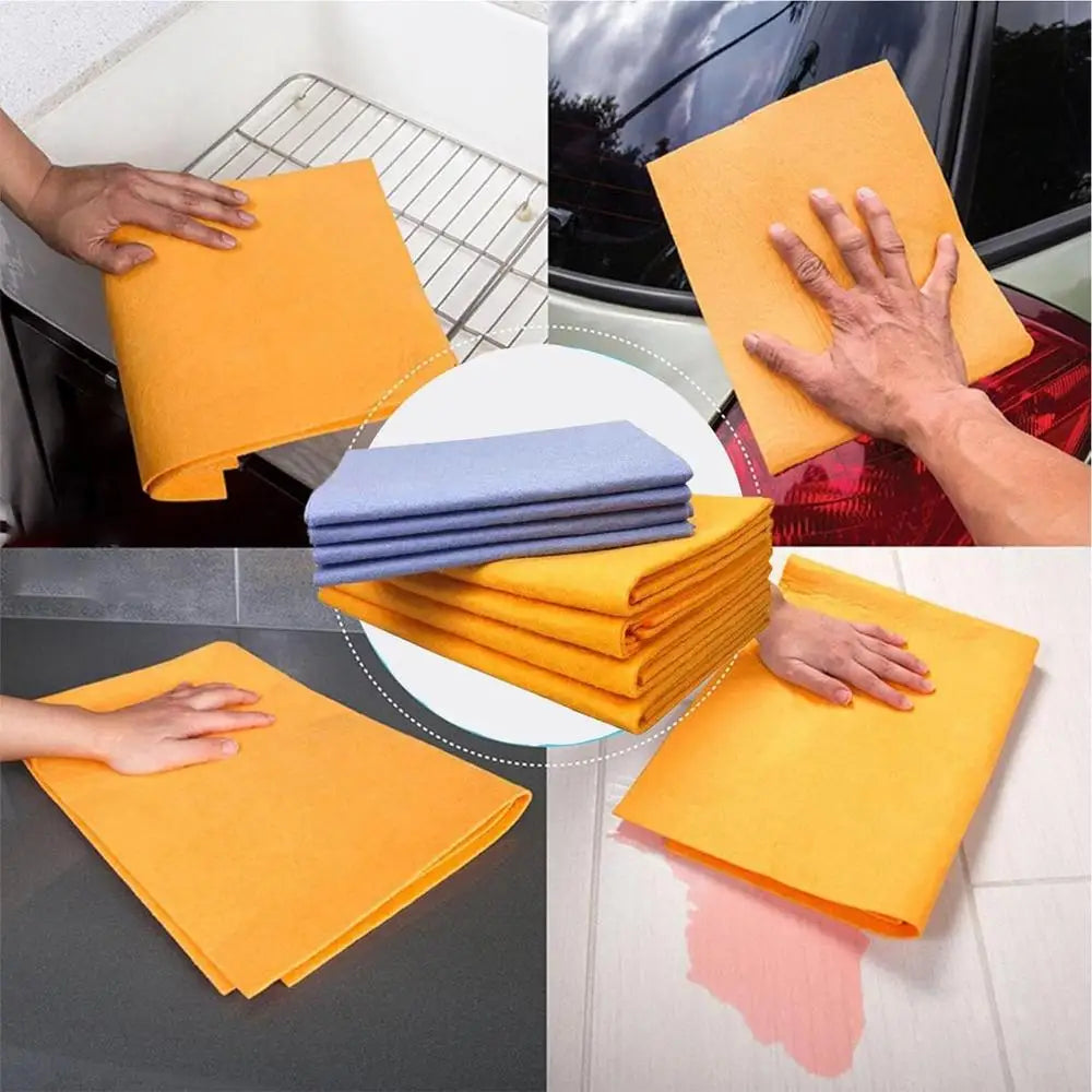Car Washing Towels 8pcs Super Absorbent Shammy Cloth Reusable Kitchen Chamois Towel Quick Dry Wash Cloth Home Car Cleaning Tools