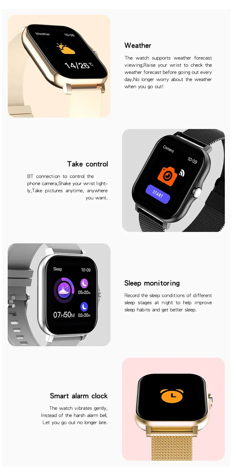 1.83'' Sports Smart Watch Fitness Clock Health Monitor Waterproof Smartwatch Wireless Call Watches for Men Women IOS Xiaomi 2024